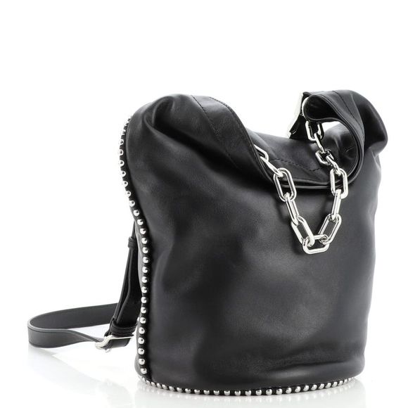 Alexander Wang Attica Dry Sack Bucket Bag Leather Black - Picture 3 of 7